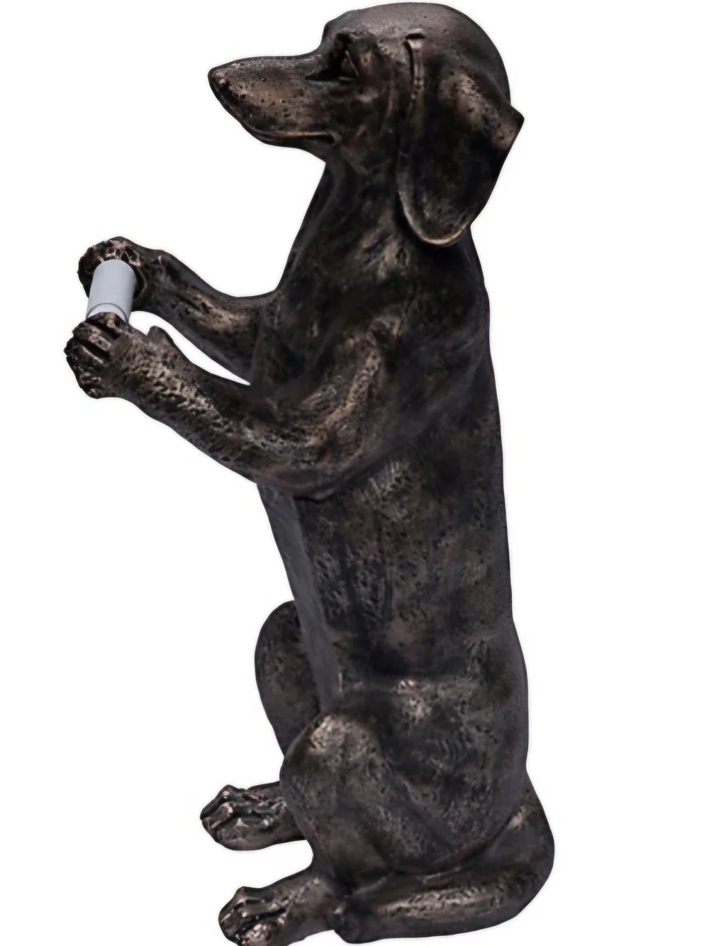 NIB Bronze Look Dachshund Toilet Paper Holder